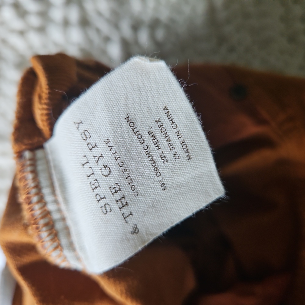 Age of Aquarius Cord Overall Tan - Picture 12 of 13